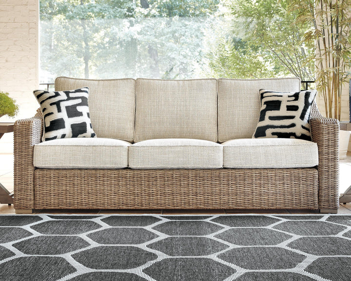 Beachcroft Outdoor Sofa with Cushion - Beige (2)