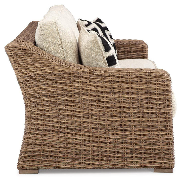 Beachcroft Outdoor Sofa with Cushion - Beige (5)