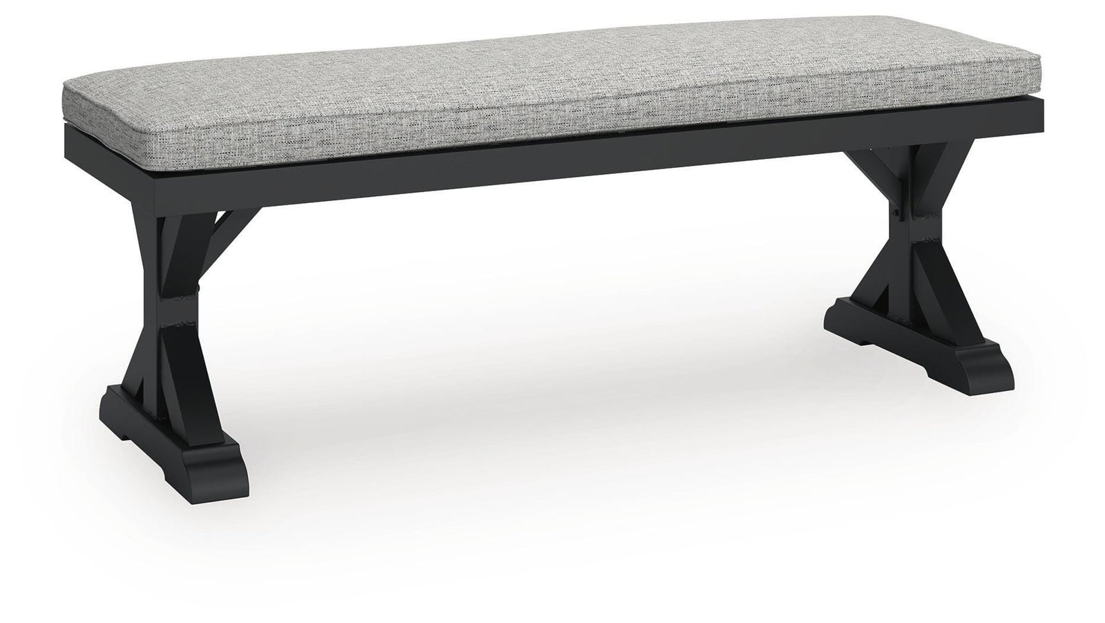 Beachcroft Outdoor Bench with Cushion - Black (1)
