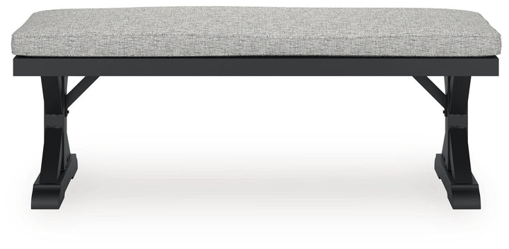 Beachcroft Outdoor Bench with Cushion - Black (4)