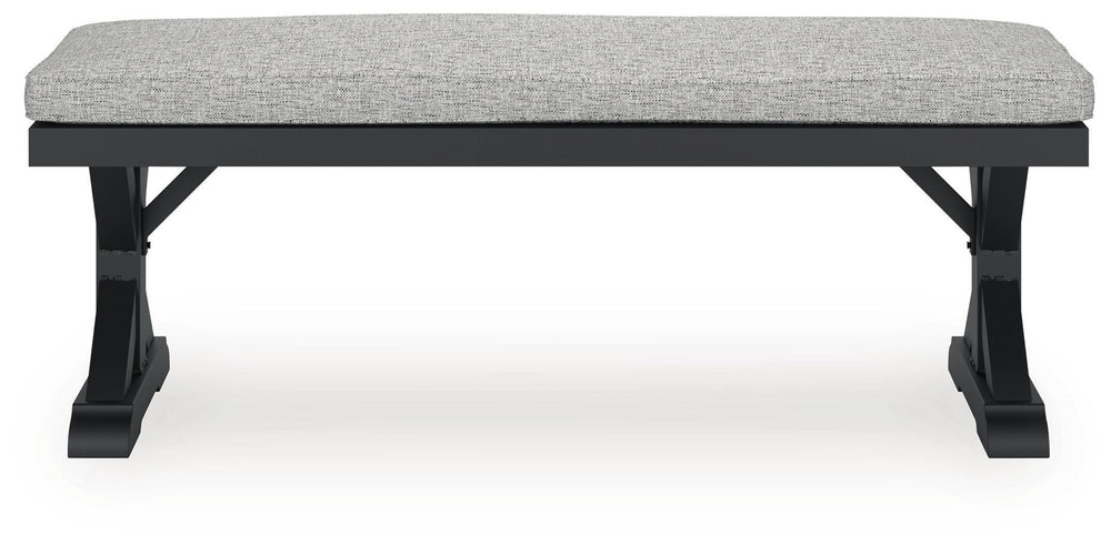 Beachcroft Outdoor Bench with Cushion - Black (4)