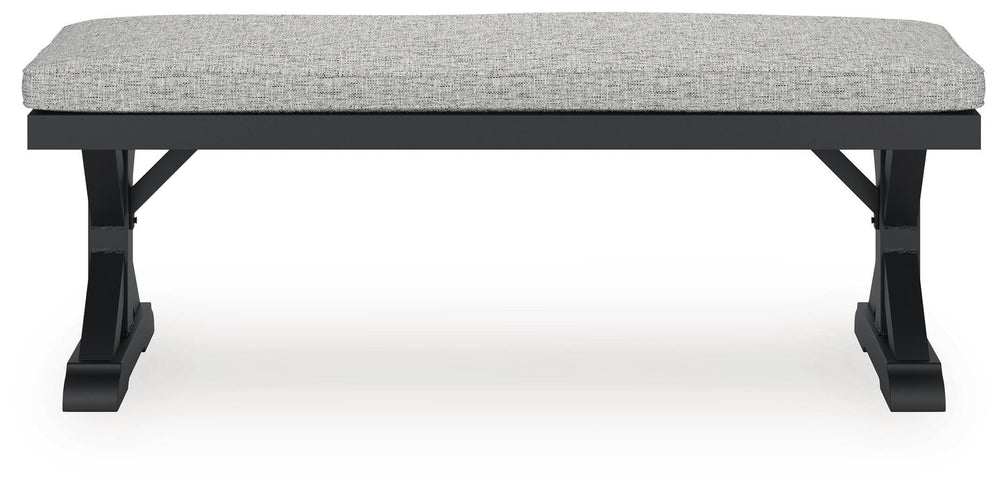 Beachcroft Outdoor Bench with Cushion - Black (5)