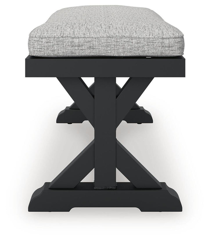 Beachcroft Outdoor Bench with Cushion - Black (7)