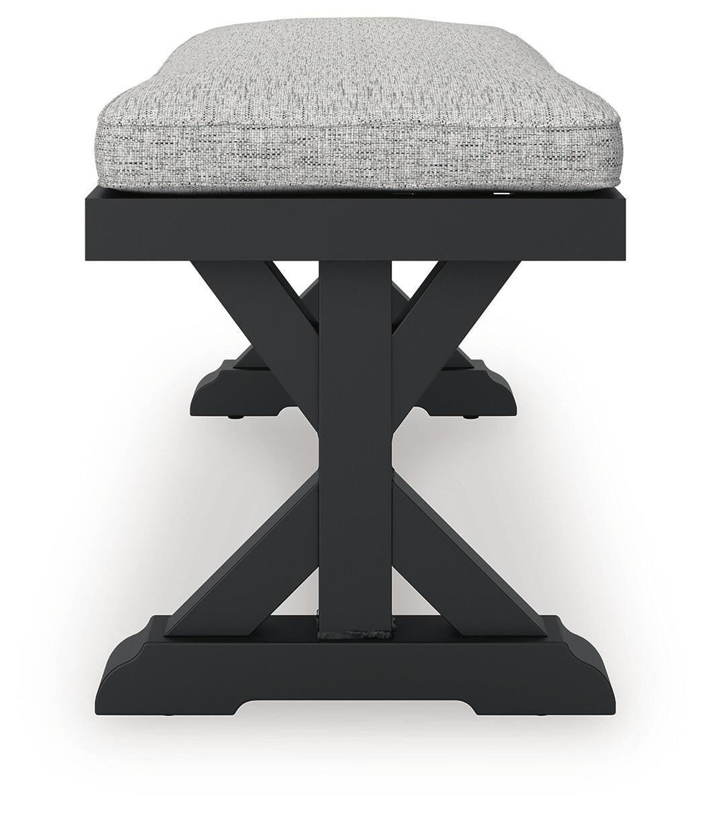 Beachcroft Outdoor Bench with Cushion - Black (7)