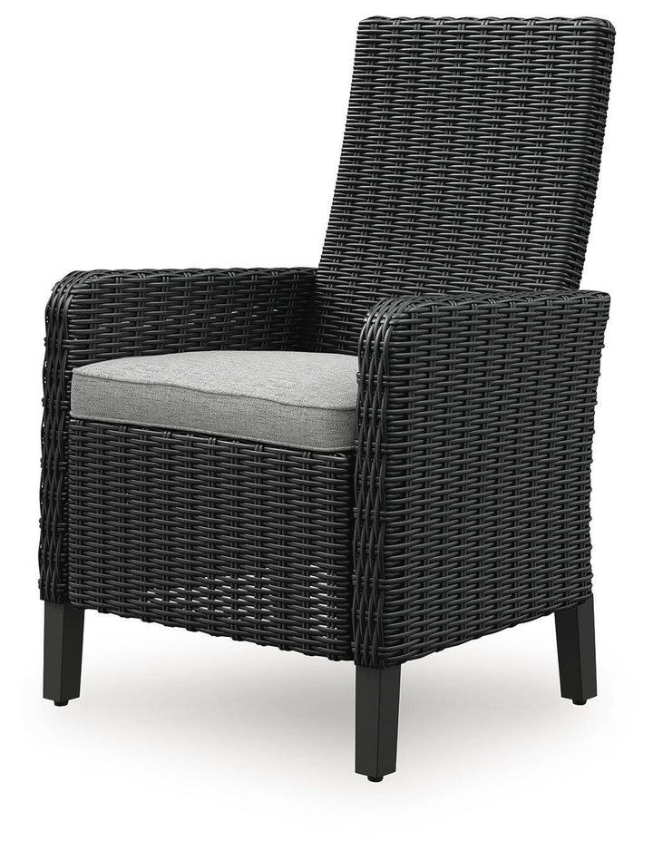 Beachcroft Outdoor Arm Chair with Cushion (Set of 2) - Black (4)