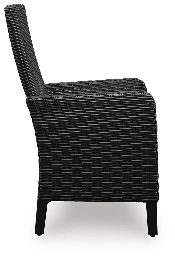 Beachcroft Outdoor Arm Chair with Cushion (Set of 2) - Black (8)