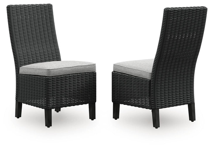 Beachcroft Outdoor Side Chair with Cushion (Set of 2) - Black (1)