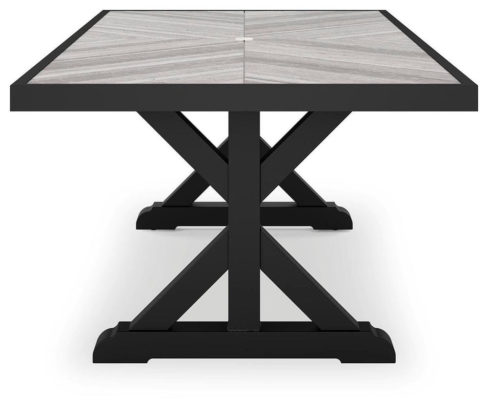 Beachcroft Outdoor Dining Table - Black (8)