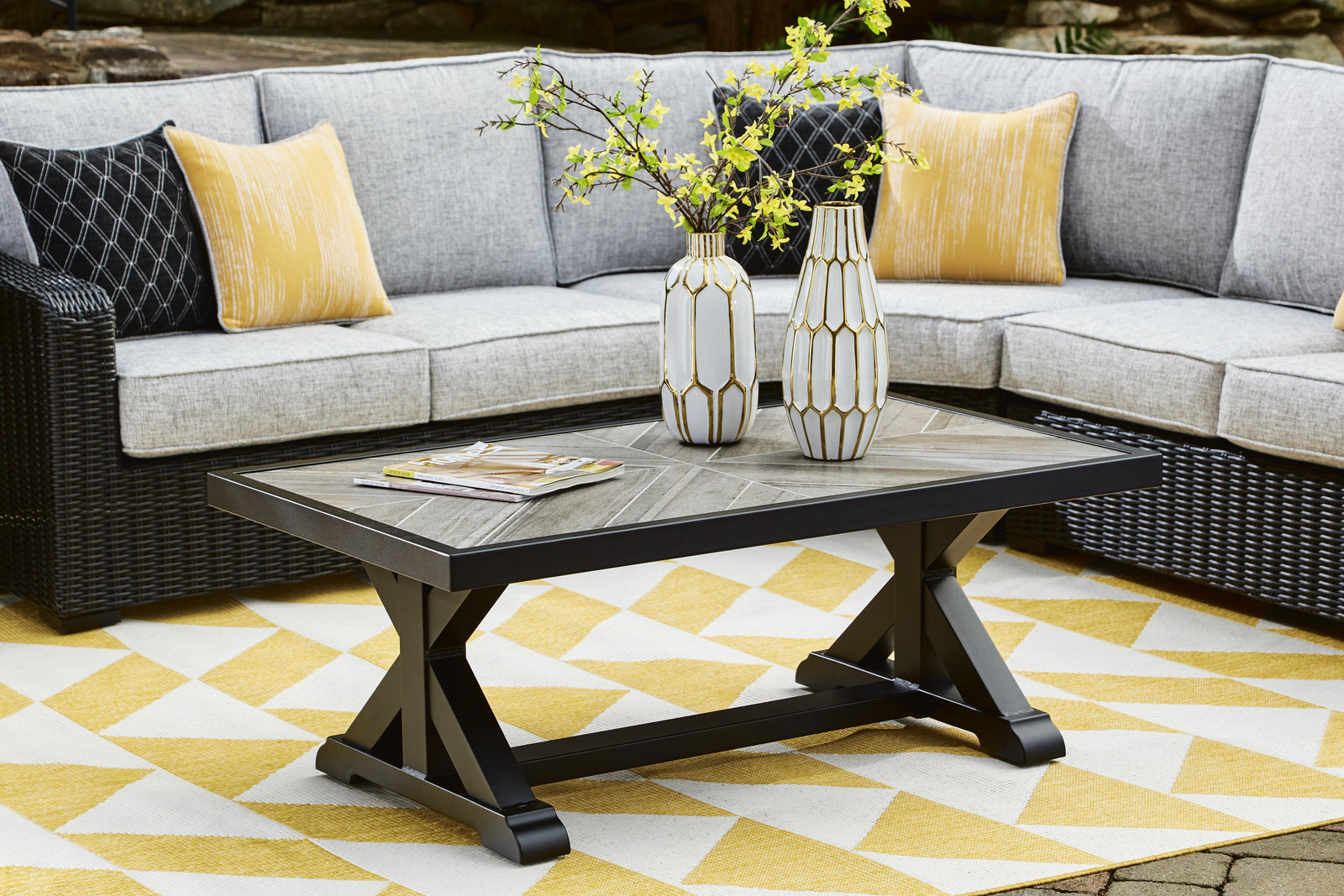 Beachcroft Outdoor Coffee Table - Black (2)
