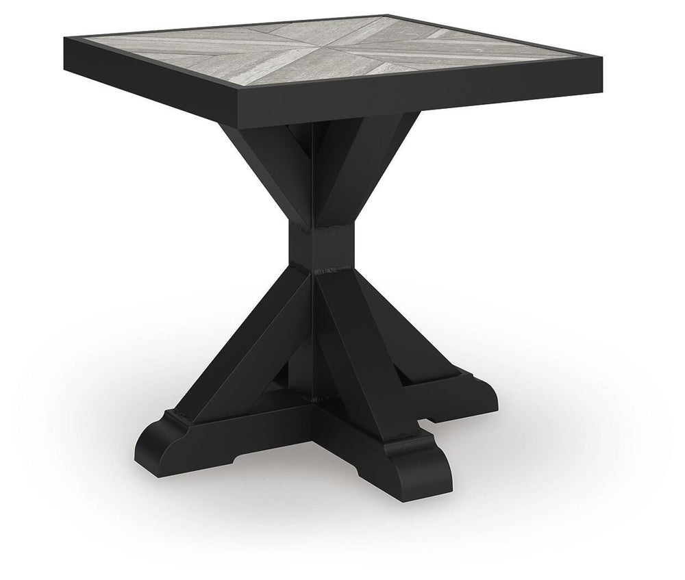 Beachcroft Outdoor End Table - Black (3)