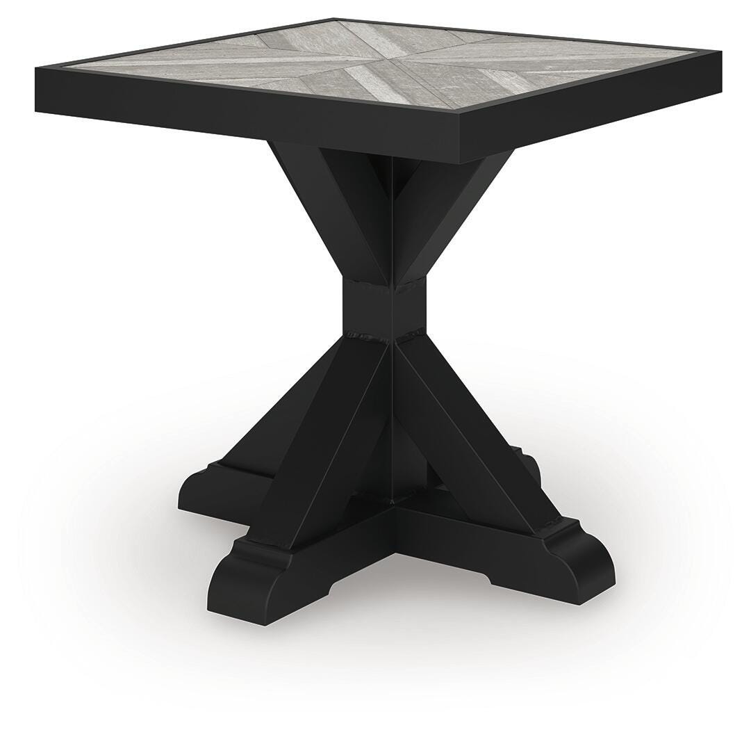 Beachcroft Outdoor End Table - Black (1)