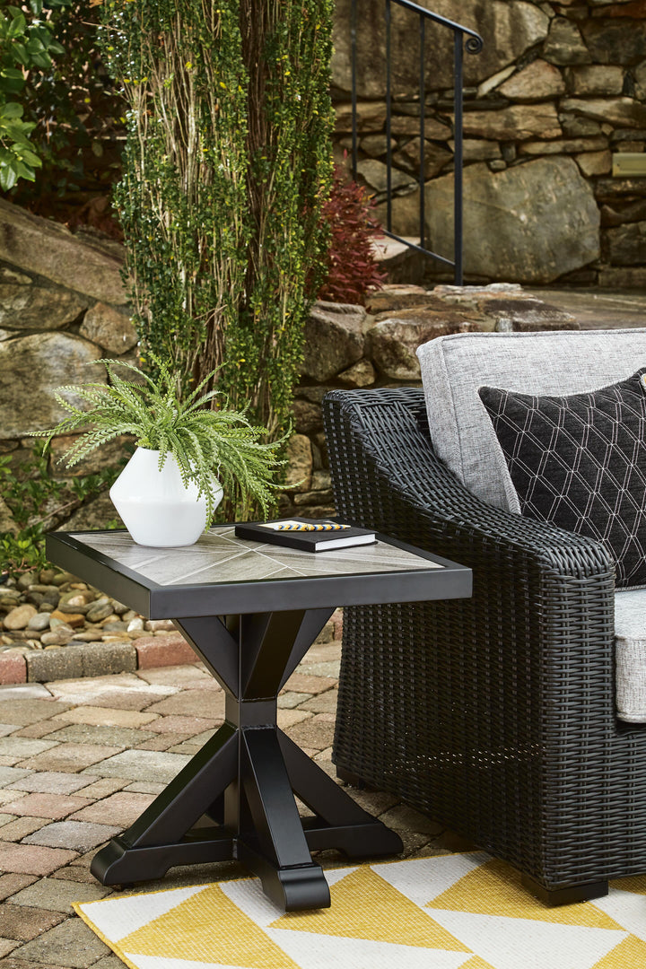 Beachcroft Outdoor End Table - Black (2)