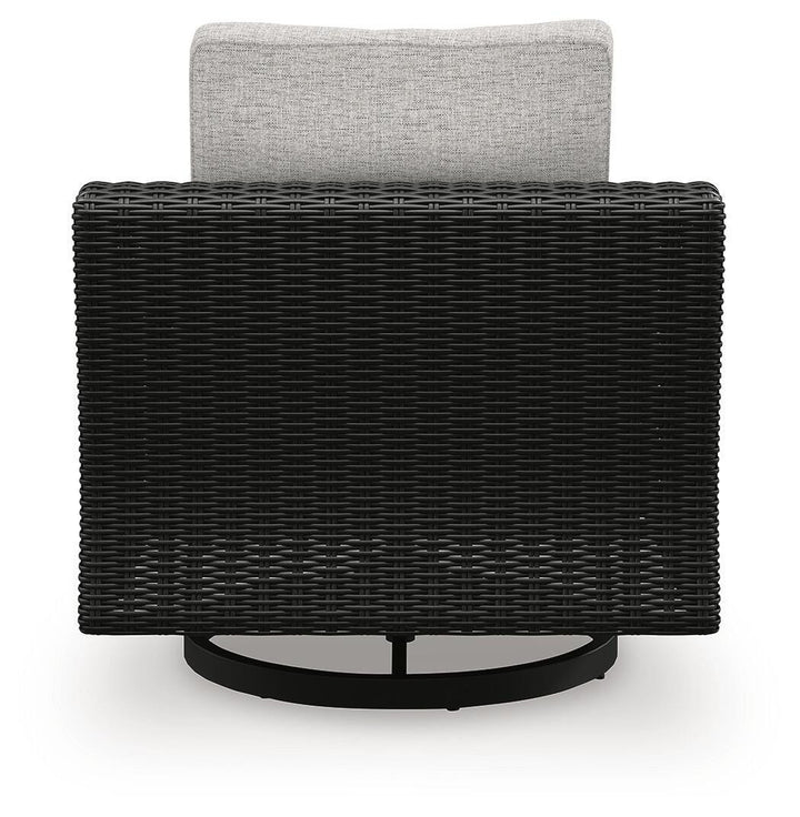 Beachcroft Outdoor Swivel Lounge with Cushion - Black (5)