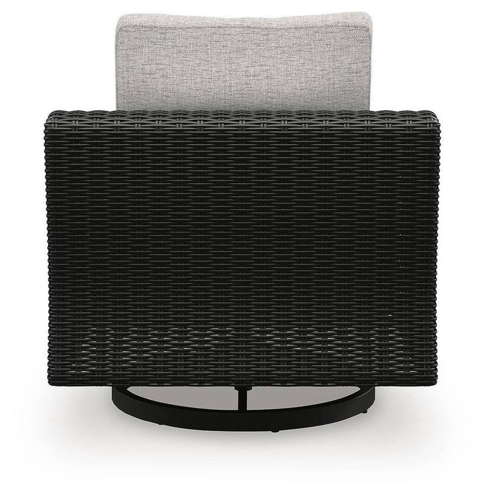 Beachcroft Outdoor Swivel Lounge with Cushion - Black (5)