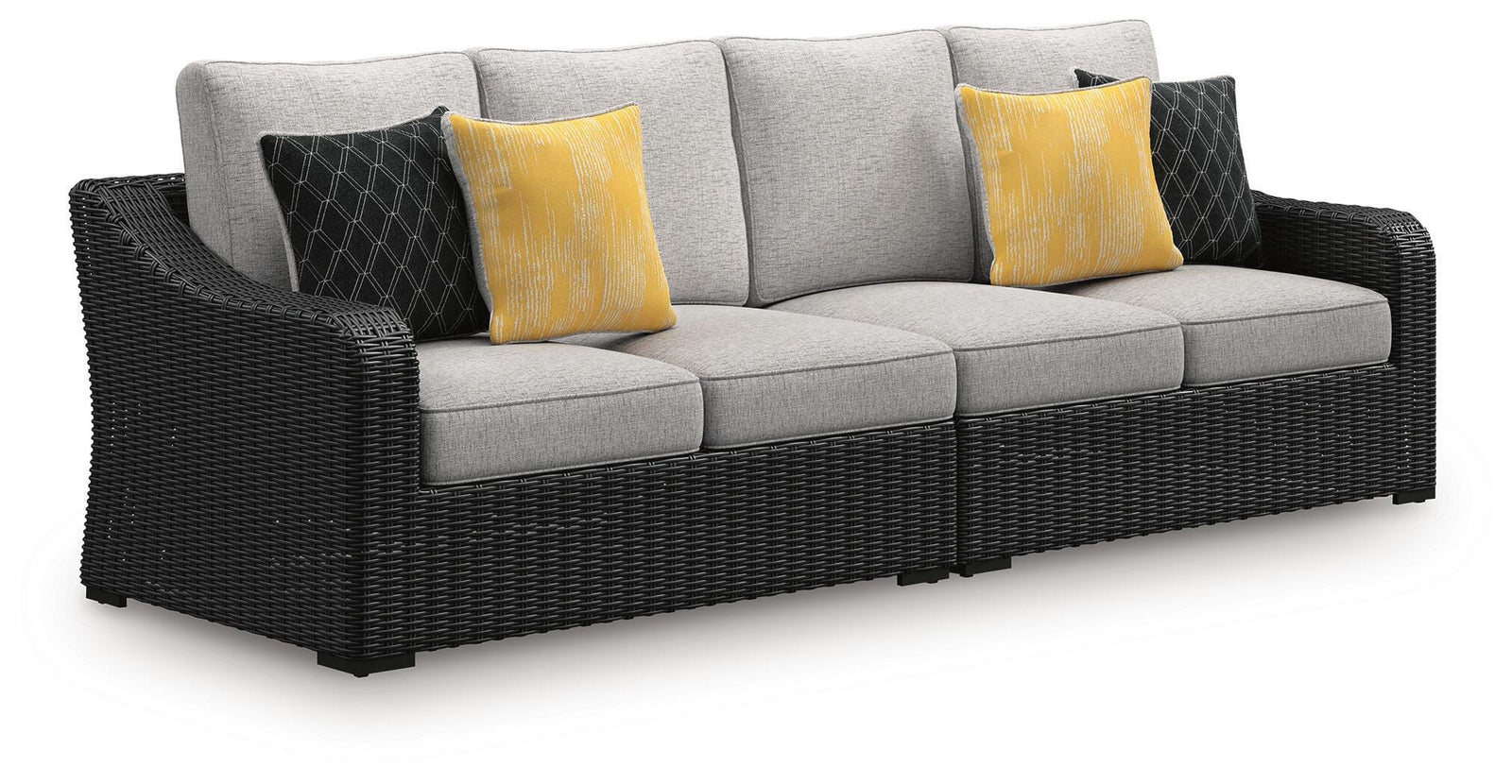 Beachcroft 2-Piece Outdoor Loveseat with Cushion - Black (1)