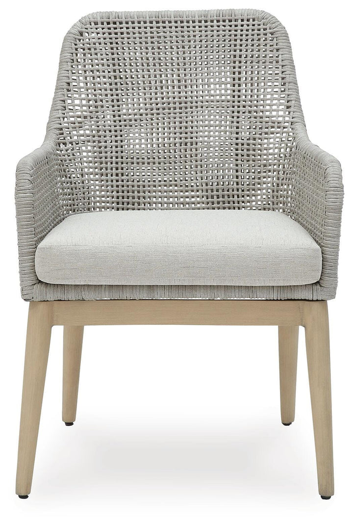 Seton Creek Outdoor Dining Arm Chair (Set of 2) - Dark Gray (4)
