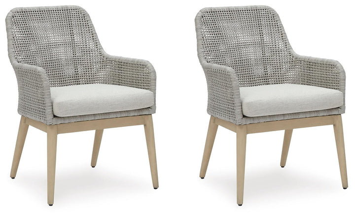 Seton Creek Outdoor Dining Arm Chair (Set of 2) - Dark Gray (1)