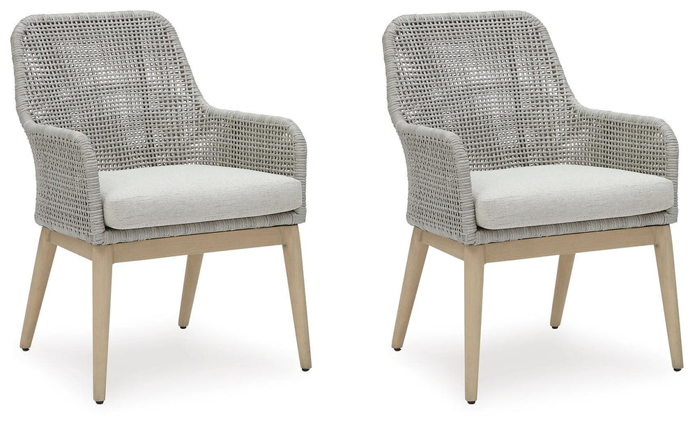 Seton Creek Outdoor Dining Arm Chair (Set of 2) - Dark Gray (1)