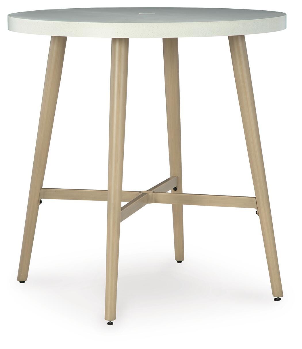 Seton Creek Outdoor Bar Table - Beige (1)