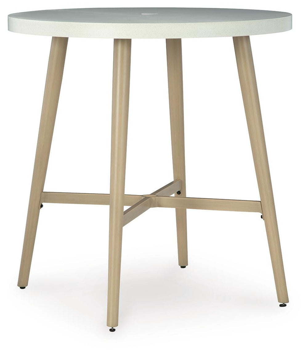 Seton Creek Outdoor Bar Table - Beige (1)