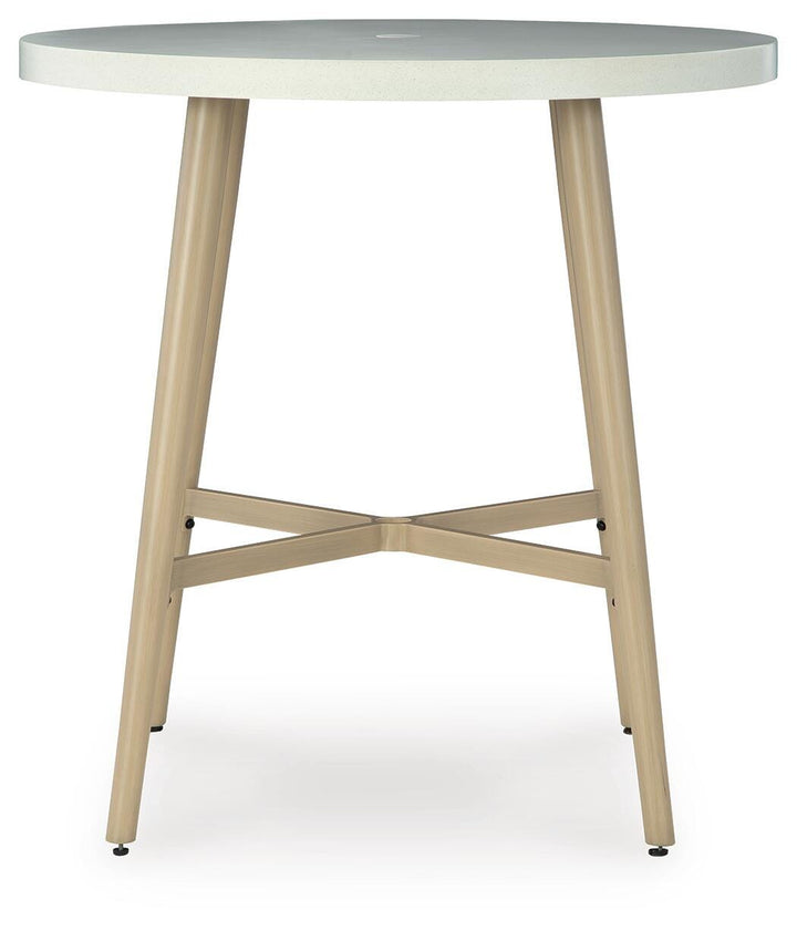 Seton Creek Outdoor Bar Table - Beige (3)
