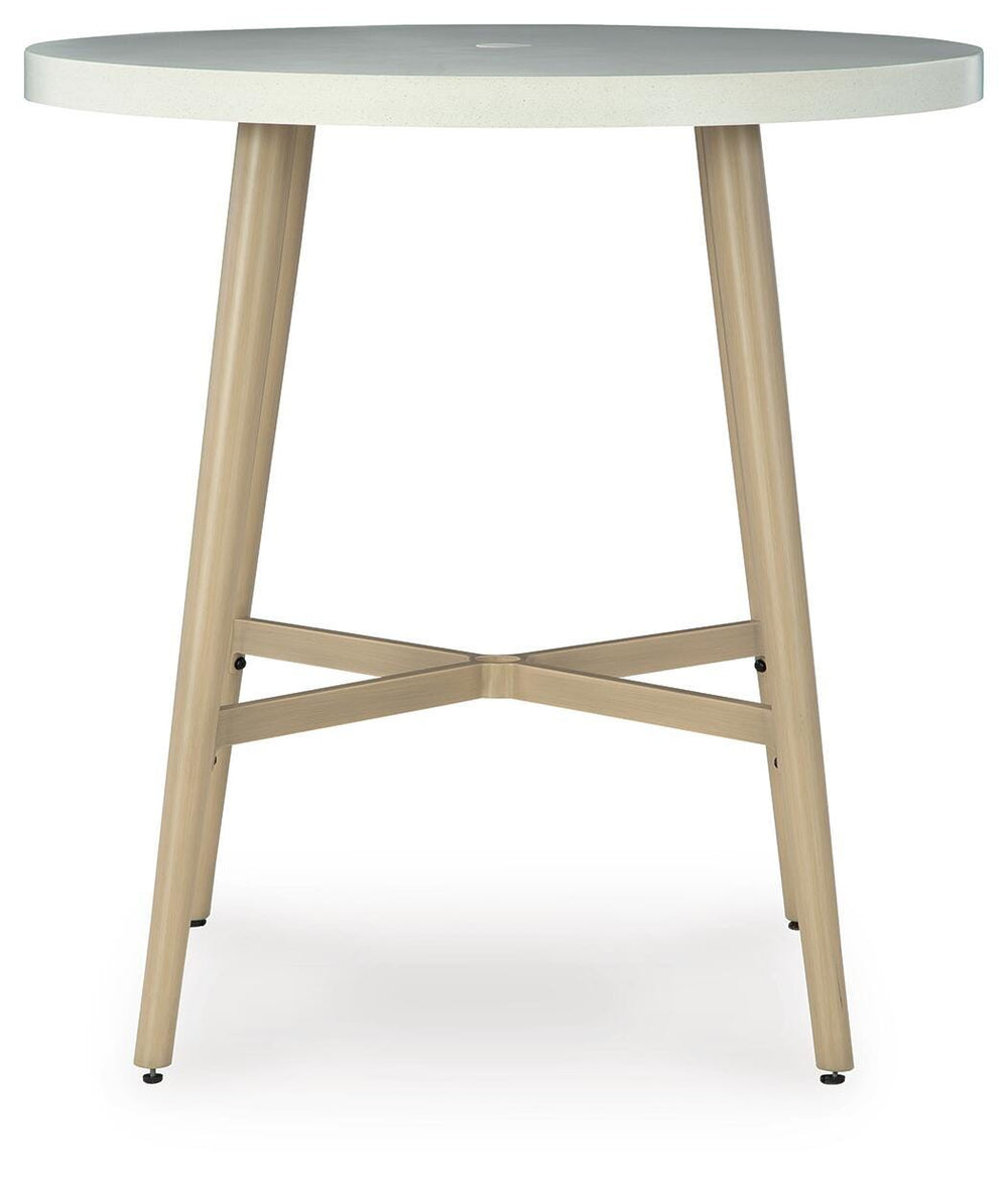 Seton Creek Outdoor Bar Table - Beige (3)