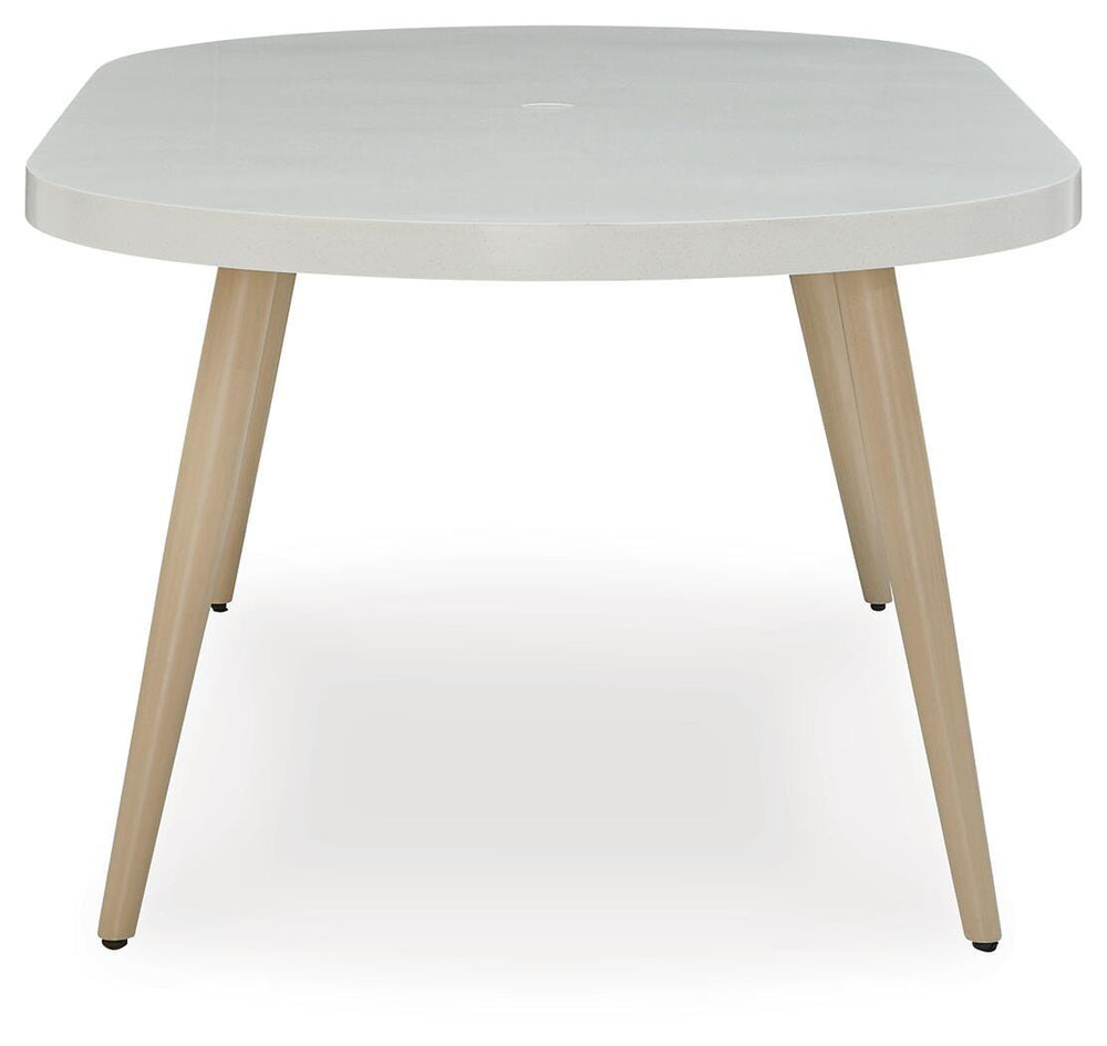 Seton Creek Outdoor Dining Table - White (4)