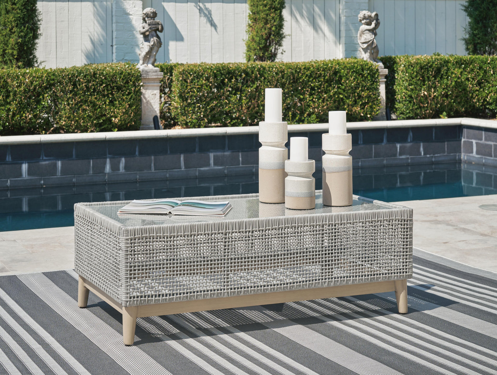 Seton Creek Outdoor Coffee Table - Dark Gray (2)