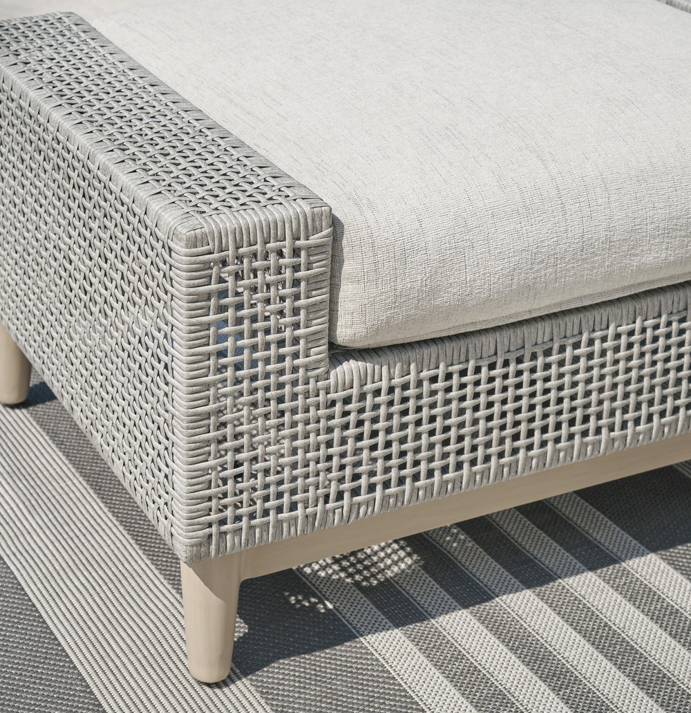 Seton Creek Outdoor Ottoman with Cushion - Dark Gray (6)