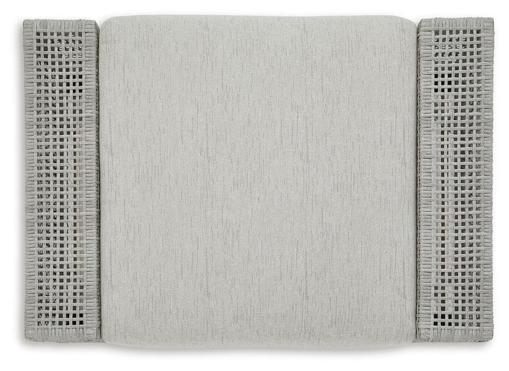 Seton Creek Outdoor Ottoman with Cushion - Dark Gray (5)