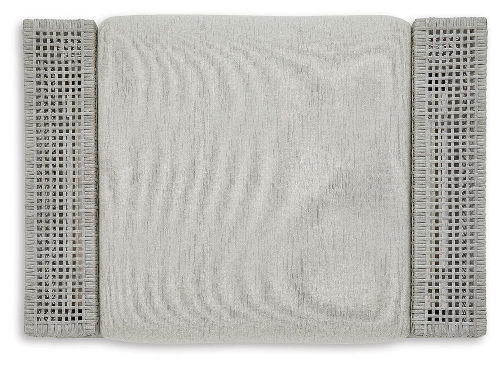 Seton Creek Outdoor Ottoman with Cushion - Dark Gray (5)