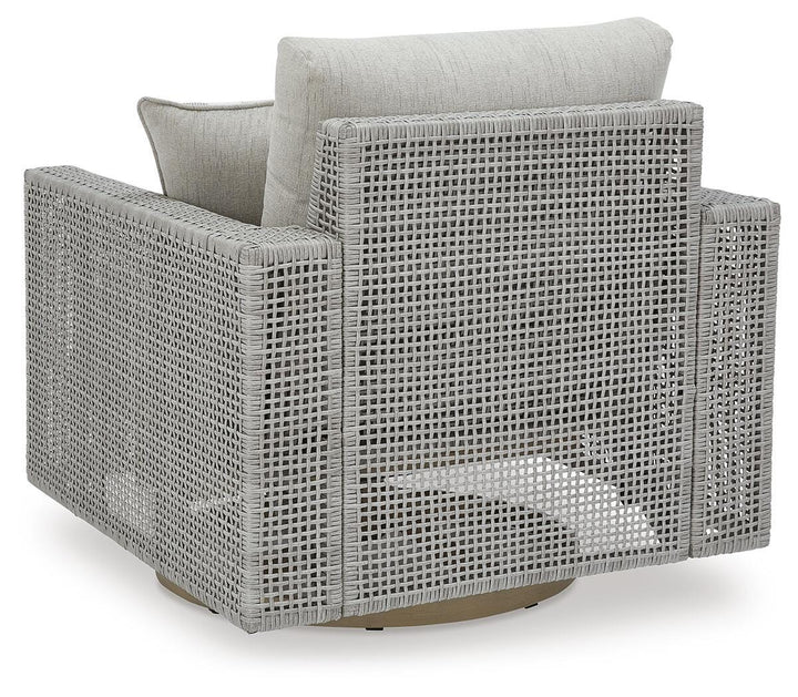Seton Creek Outdoor Swivel Lounge with Cushion - Dark Gray (5)