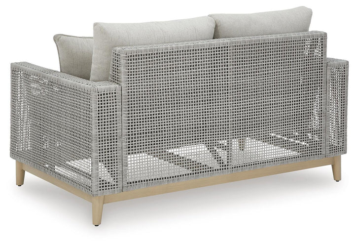 Seton Creek Outdoor Loveseat with Cushion - Dark Gray (5)