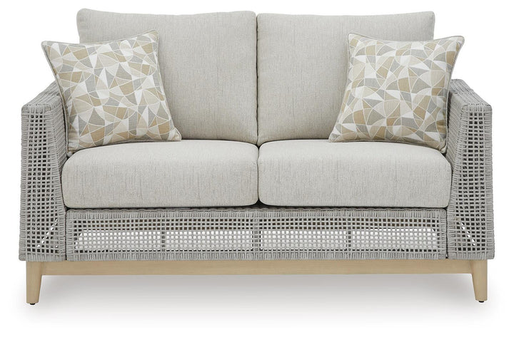 Seton Creek Outdoor Loveseat with Cushion - Dark Gray (3)