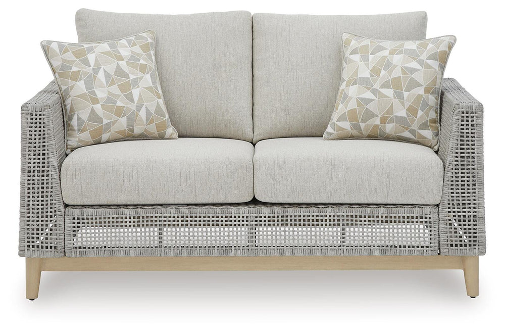 Seton Creek Outdoor Loveseat with Cushion - Dark Gray (3)