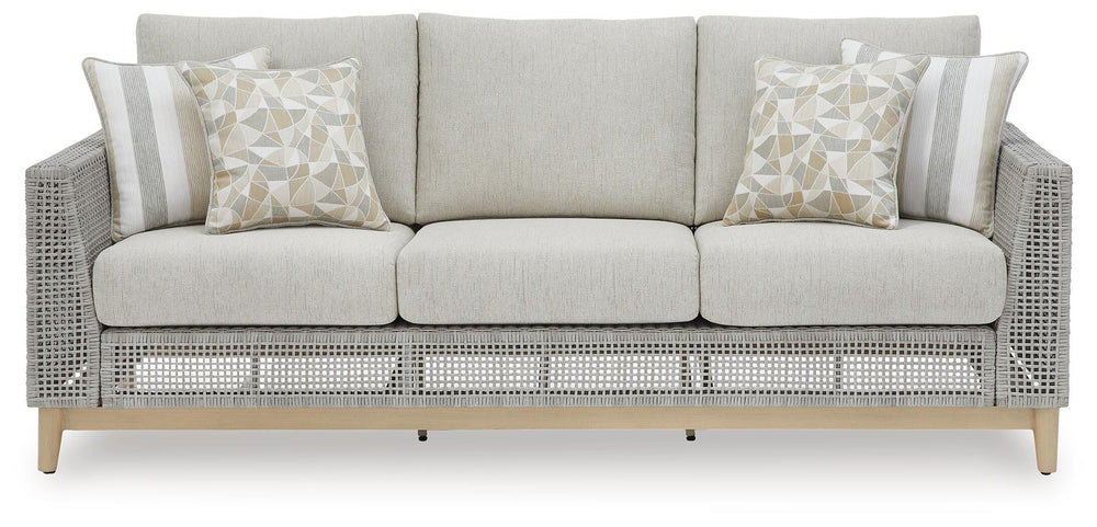 Seton Creek Outdoor Sofa with Cushion - Dark Gray (3)