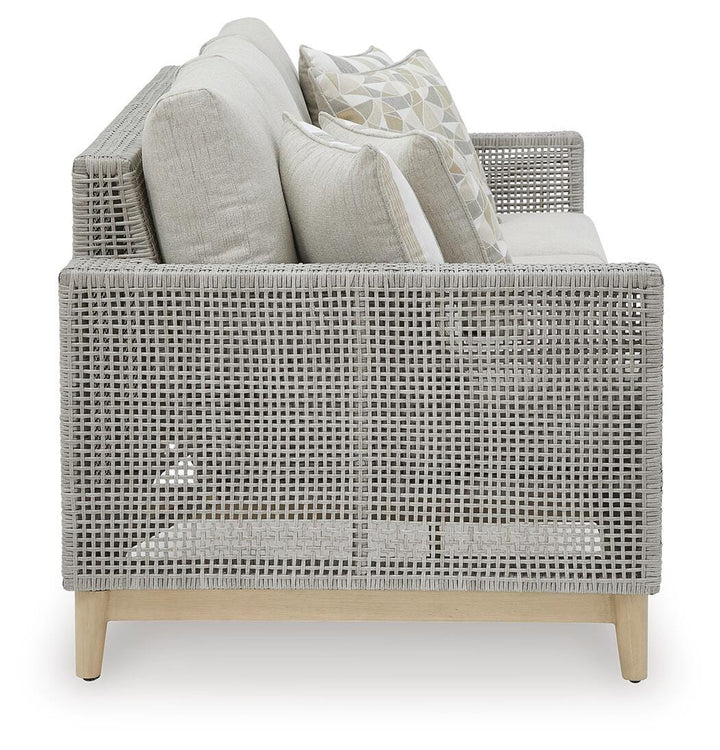 Seton Creek Outdoor Sofa with Cushion - Dark Gray (4)