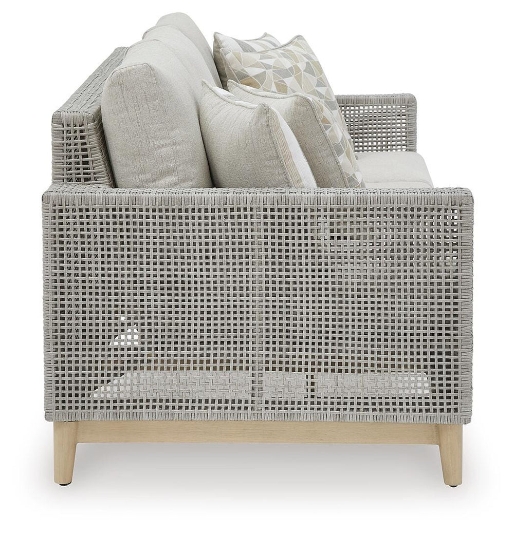 Seton Creek Outdoor Sofa with Cushion - Dark Gray (4)
