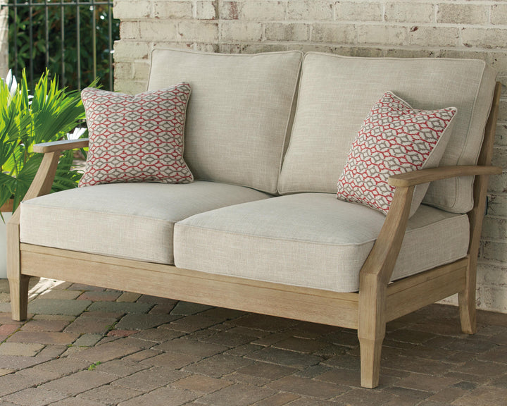 Clare View Loveseat with Cushion - Beige (2)