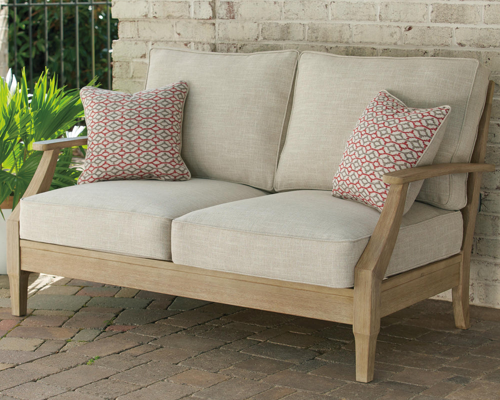 Clare View Outdoor Sofa, Loveseat and Lounge Chair - Beige (15)