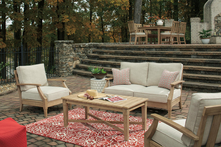 Clare View Loveseat with Cushion - Beige (7)