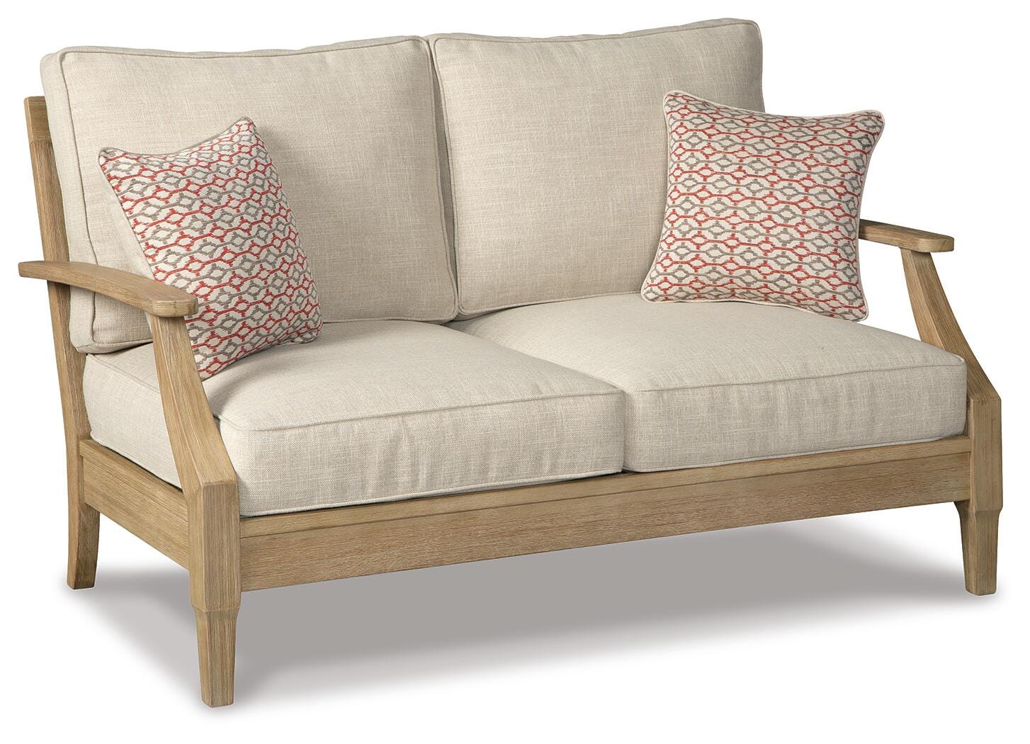 Clare View Loveseat with Cushion - Beige (1)