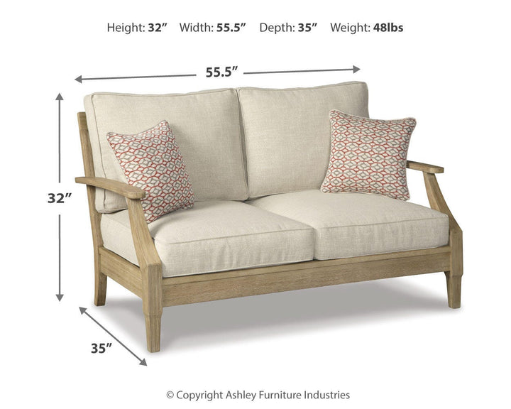 Clare View Loveseat with Cushion - Beige (4)