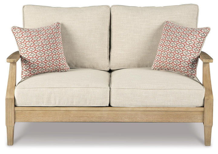 Clare View Loveseat with Cushion - Beige (5)
