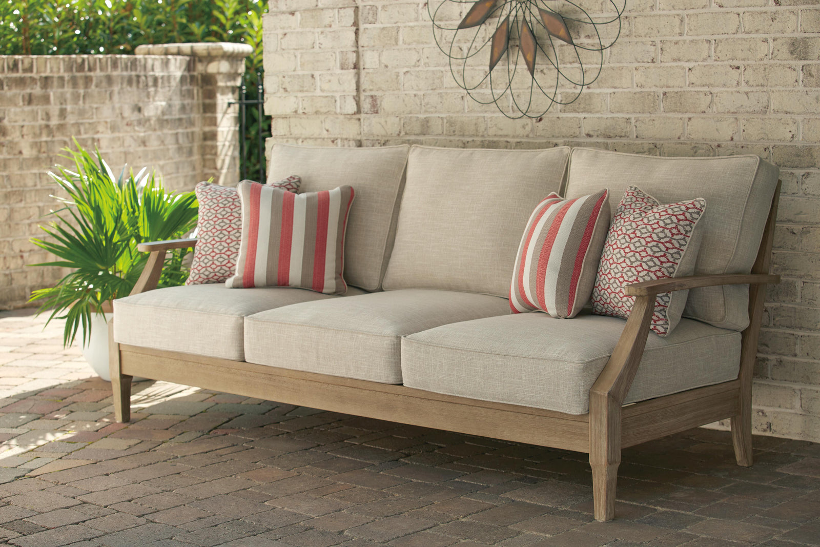 Clare View Sofa with Cushion - Beige (2)