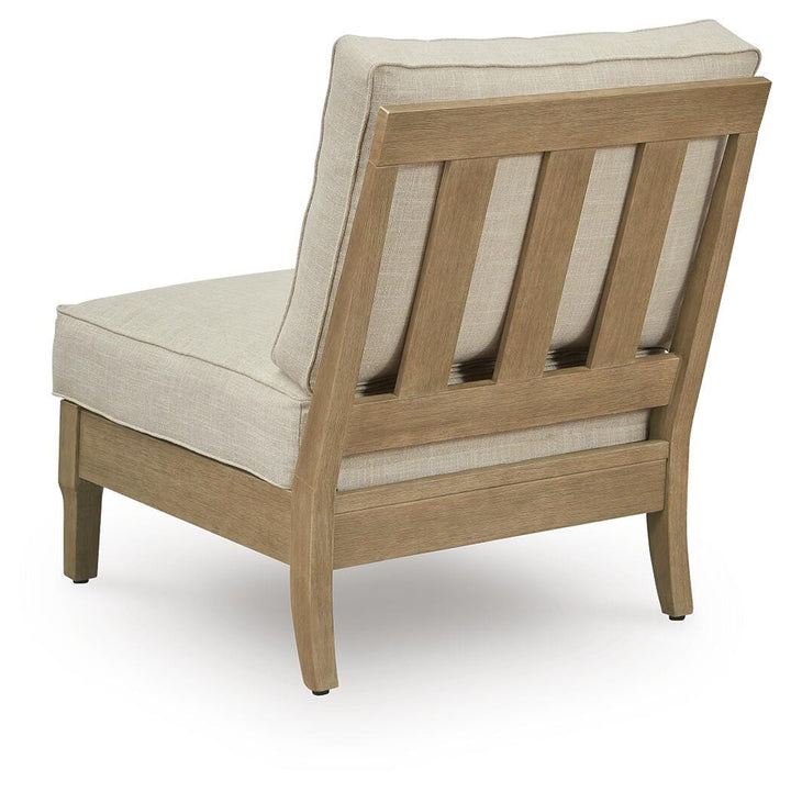 Clare View Armless Chair with Cushion - Beige (4)