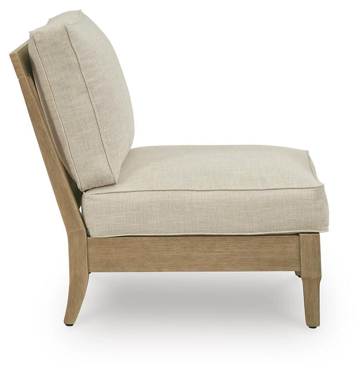 Clare View Armless Chair with Cushion - Beige (3)