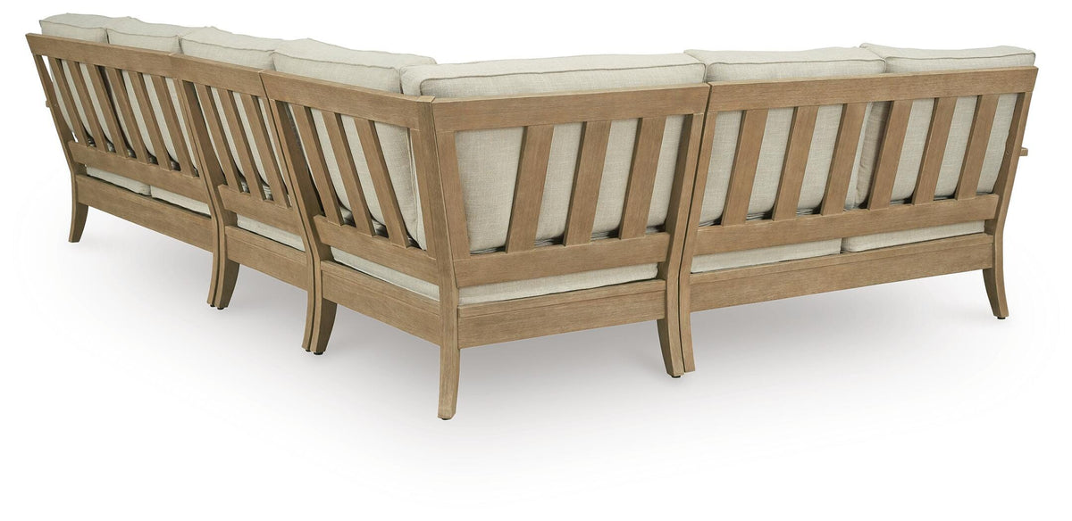 Clare View 4-Piece Outdoor Sectional - Beige (2)