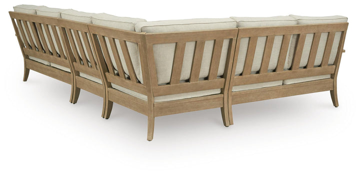 Clare View 4-Piece Outdoor Sectional - Beige (2)