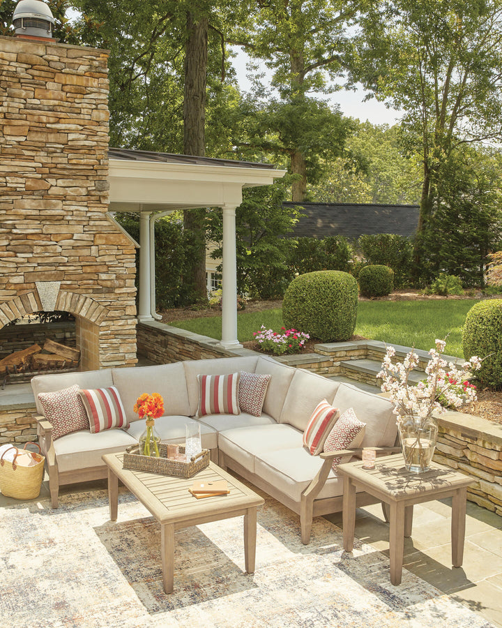 Clare View 3-Piece Outdoor Sectional - Beige (4)